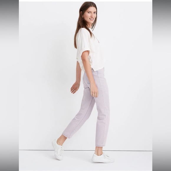 Madewell The Momjean Overdyed Edition High Rise Acid Wash Rigid Denim Size 25 - Picture 2 of 11